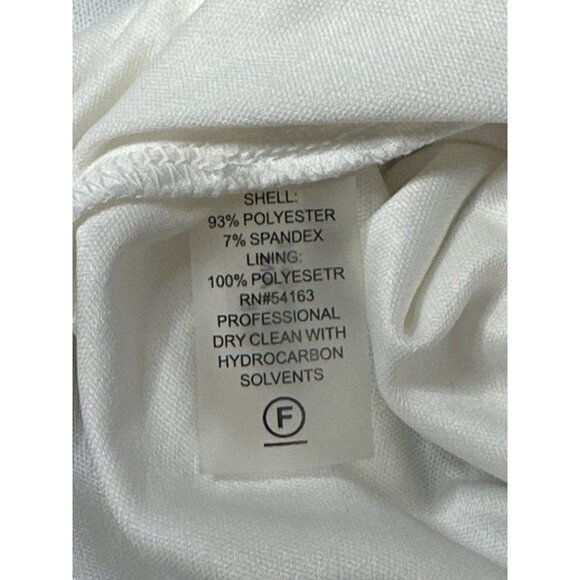 Calvin Klein Women’s Size 4 Sleeveless Striped Colorblock Sheath Dress Black Wht - Picture 4 of 9